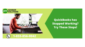 QuickBooks Has Stopped Working Causes and Troubleshooting Solutions