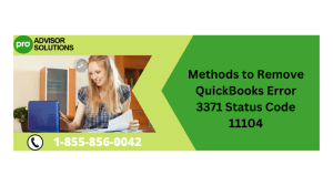 QuickBooks Error 3371 Status Code 11104 Causes and Resolution Steps