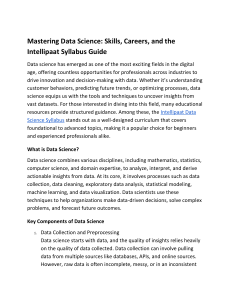 Mastering Data Science Skills Careers and Intellipaat