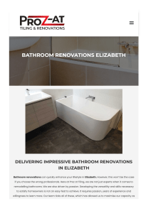 Bathroom Renovations Elizabeth