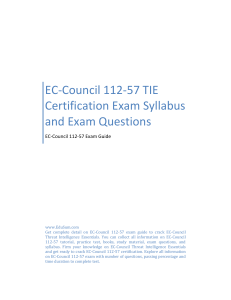 EC-Council 112-57 TIE Certification Exam Syllabus and Exam Questions