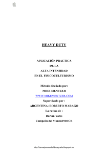 Heavy Duty: Aplicación Práctica de la Alta Intensidad en Fisicoculturismo