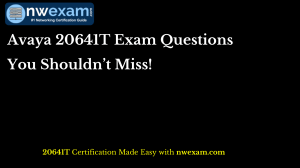 Avaya 20641T Exam Questions You Shouldn’t Miss!