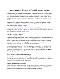 5 Steps to Optimize Amazon Ads