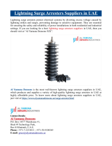 Lightning Surge Arrester s Suppliers in UAE