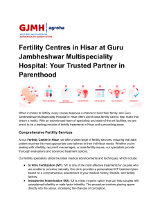 Fertility Centres in Hisar