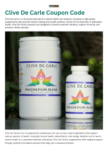 Clive De Carle Coupon Code