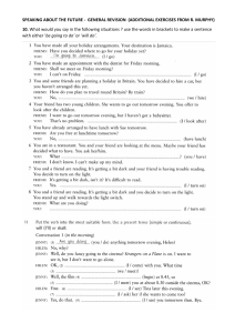 Future Tense English Worksheet