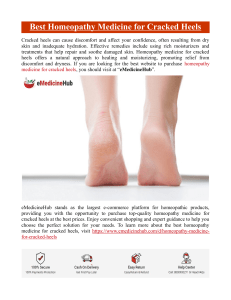 Best Homeopathy Medicine for Cracked Heels