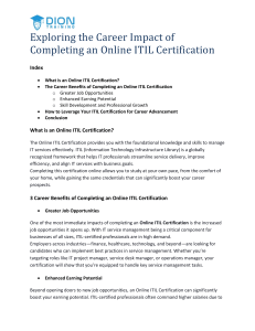 Exploring the Career Impact of Completing an Online ITIL Certification