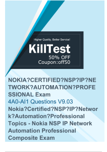 Master the Nokia 4A0-AI1 Exam with the Latest 4A0-AI1 Exam Questions