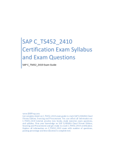 SAP C_TS452_2410 Certification Exam Syllabus and Exam Questions