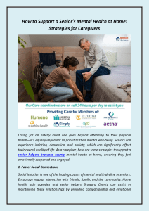 Senior Mental Health Support at Home: Caregiver Strategies