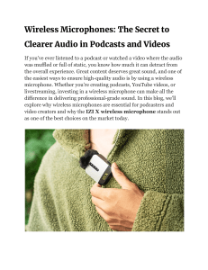 Wireless Microphones  The Secret to Clearer Audio in Podcasts and Videos