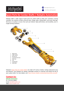 Spare Parts for Cardan Shafts