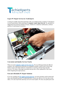 Best Desktop Repair Service in Delhi NCR by TechieXperts