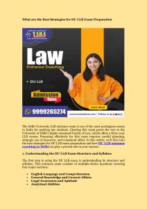 What are the Best Strategies for DU LLB Exam Preparation