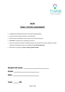 Term 1 Assessment