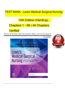 Medical-Surgical Nursing Test Bank, 12th Edition