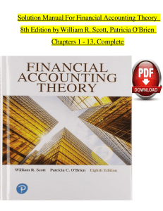 Solution manual for financial accounting theory 8th edition