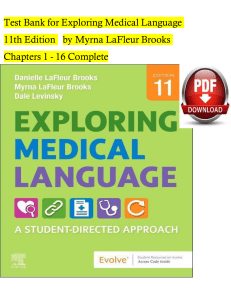 Medical Language Test Bank, 11th Edition