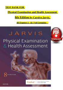 Physical Exam & Health Assessment Test Bank, 8th Ed