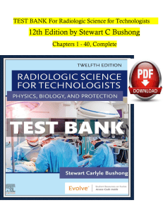 Radiologic Science Test Bank: Chapters 1-40