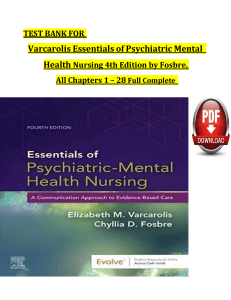 Psychiatric Nursing Test Bank 4th Ed