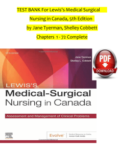 Test bank medical surgical nursing in canada 5th edition lewis