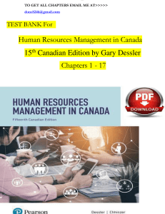 Human Resources Management Test Bank, 15th Ed.