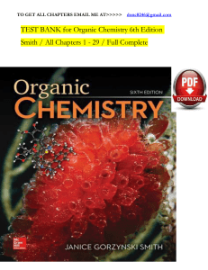 TEST BANK for Organic Chemistry 6th Edition