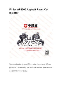 Fit for AP1000 Asphalt Paver Cat Injector