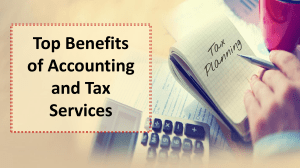 Top Benefits of Accounting and Tax Services 