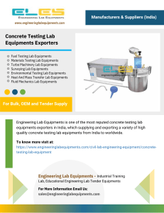 Concrete Testing Lab Equipments Exporters