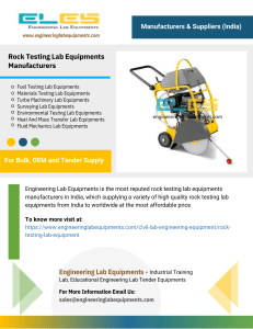 Rock Testing Lab Equipments Manufacturers