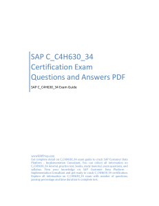 SAP C_C4H630_34 Certification Exam Questions and Answers PDF