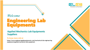 Applied Mechanics Lab Equipments Suppliers