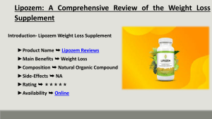 Lipozem Weight Loss Supplement