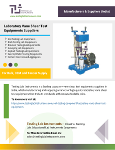 Laboratory Vane Shear Test Equipments Suppliers