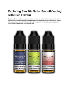 Exploring Elux Nic Salts  Smooth Vaping with Rich Flavour (1)