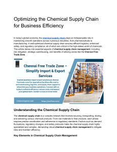 Optimizing the Chemical Supply Chain for Business Efficiency (1)