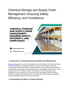 Chemical Storage and Supply Chain Management  Ensuring Safety, Efficiency, and Compliance