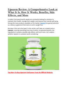 Lipozem Review 0