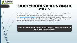 Effective ways to tackle QuickBooks Error Code 6177