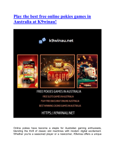 Play the best free online pokies games in Australia at K9winau!