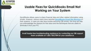 Complete guide to fix QuickBooks Email Not Working Issue