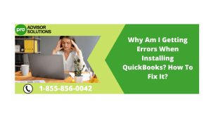 Common Errors When Installing QuickBooks and How to Fix Them