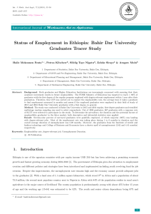 Employment Status of Bahir Dar University Graduates