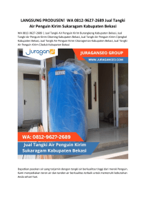 4. LANGSUNG PRODUSEN!  WA 0812-9627-2689 Jual Tangki Air Penguin Kirim Sukaragam Kabupaten Bekasi