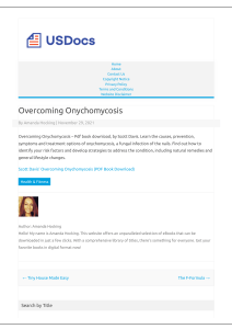 Overcoming Onychomycosis PDF FREE Download